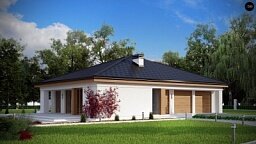 Практичный одноэтажный дом с четырьмя спальнями и гаражом. Практичный одноэтажный дом с четырьмя спальнями и гаражом.